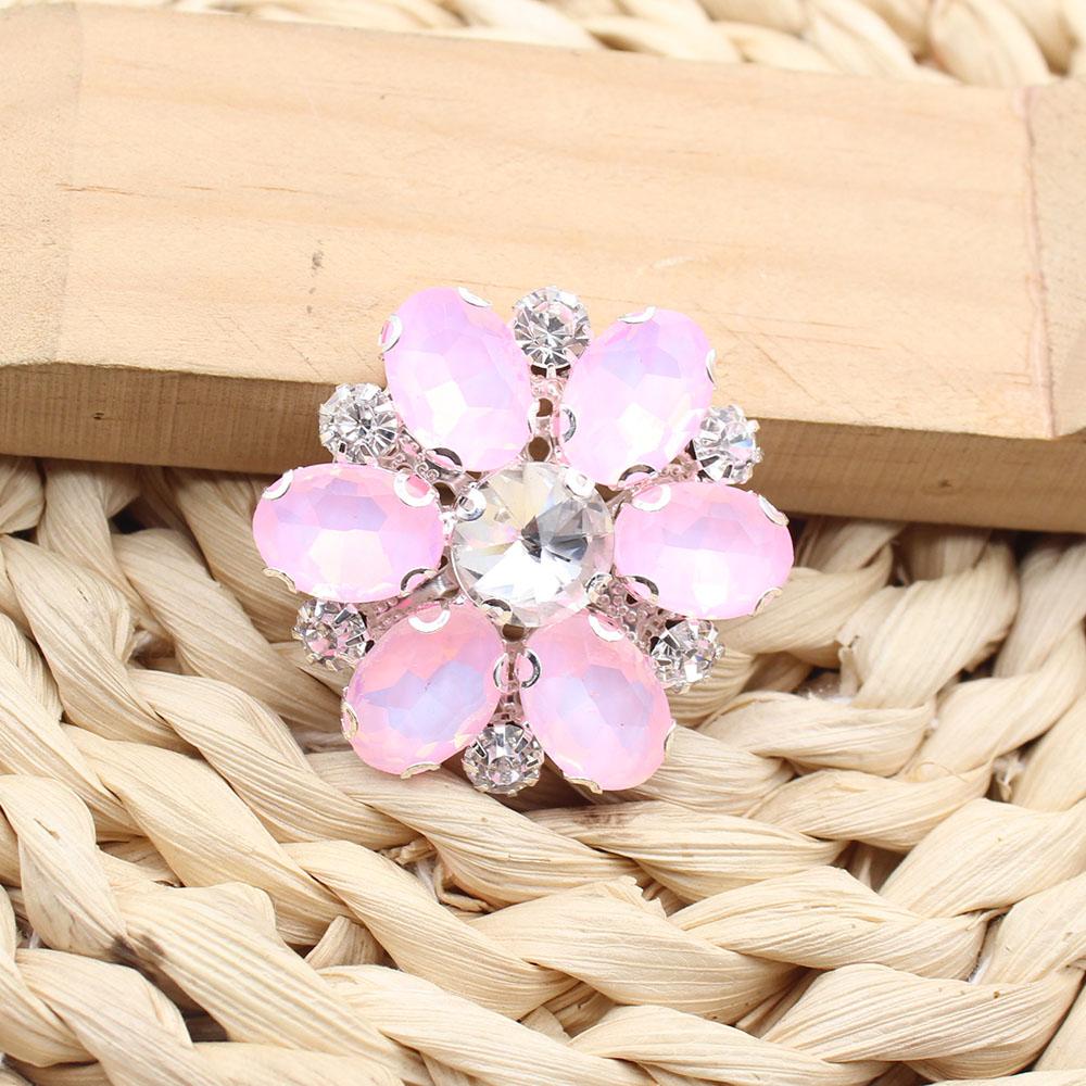LKERAN 2 Pieces 40mm Handle Sewing Flower Oval Mocha Diamond Double Button DIY Shoes, Hats, Sweaters, Coats, Handmade Sewing Acc