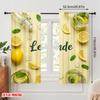 2 Stück 2D Flachdruck Fenstervorhänge Limonade Erfrischungsgetränk Sommer Polyester Ohne Strom Partydekorationen Verwendung für