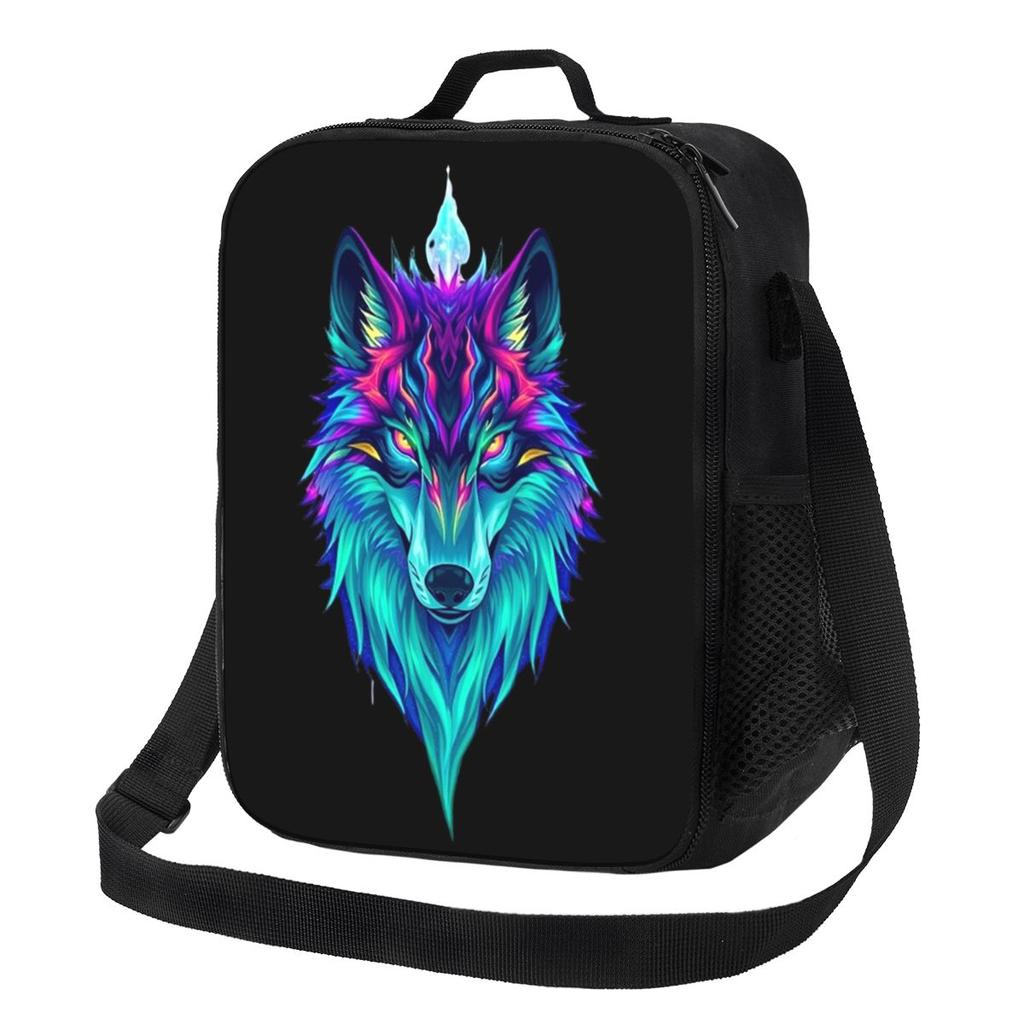 Wild Wolf Insulated Lunch Bag for Women Picnic Storage Food Boxes Portable Container Cooler Thermal Lunch Box Tote