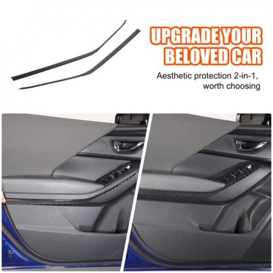 Carbon fiber Front Door Armrest Trim Sticker For Subaru Crosstrek -2024