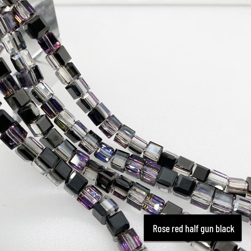 Multi-Faceted Crystal Glass Square Beads: 4/6/8mm Sugar Cubes for DIY Jewelry, Loose Beading with Holes