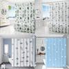 Leaf Geometric Pattern Peva Shower Curtain Waterproof Moldproof Divider Bathroom