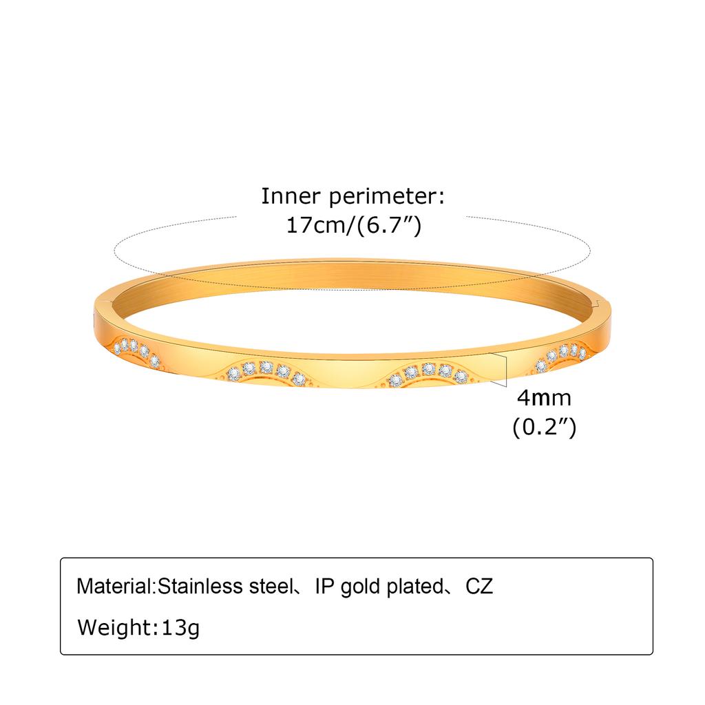 Offenes Verstellbares Stern Sternenstrahl Manschettenarmband für Damen Edelstahl Zirkonia Einlage Charme Mehrschichtiger Schmuck