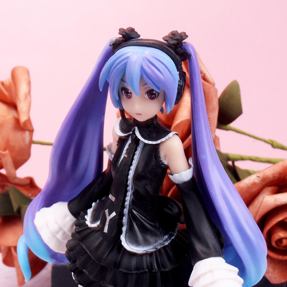 Non-Toxic 17Cm Japan Anime Black Clothes Purple Hair Sakura Action Figures Model Pvc Collecting Children Gifts Desktop Decor Toy For Kids Gift