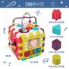 Multifunctional interlocking and shape-matching box building blocks for babies (ages 0-1) - includes bead coaster and looping toy. A great educational
