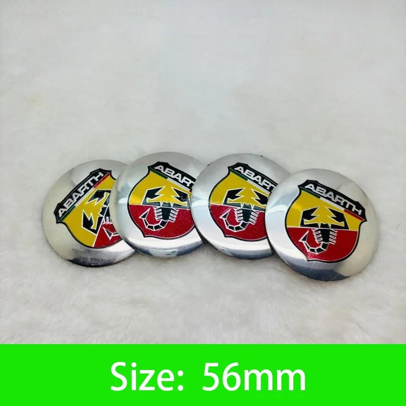 56-65mm Car Wheel Center Hub Cap Emblem Sticker Accessories For Fiat Abarth 500 Tipo FR Punto Ducato Stilo Palio Pondo Bravo