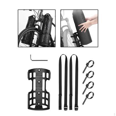 Fahrrad-Gepäckträger, Flaschenhalter mit Befestigungsgurten, Vordergabel