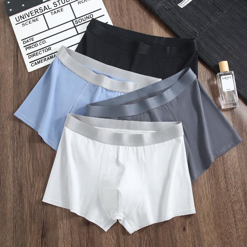 Men's Spring and Summer New Cotton Anti-bacterial Breathable Youth Boxer Briefs
