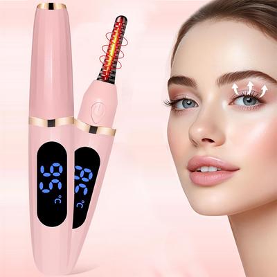 Heated Eyelash Curler Electric Heated Lash Curler 3 Temp Settings for Makeup Tools Natural Curl and Long Lasting Eyelashes