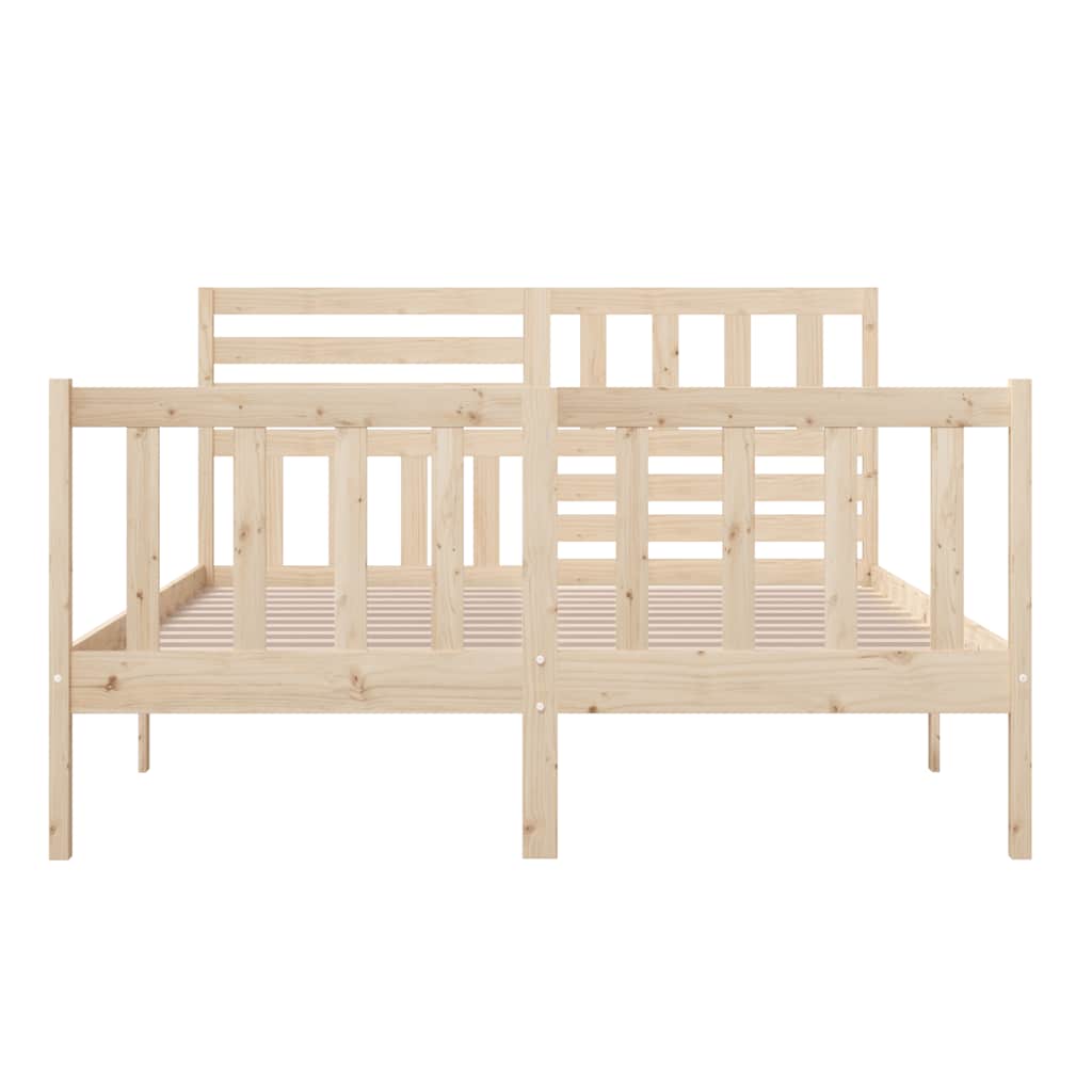 Solid Wood Bed Frame 140 X 200 Cm