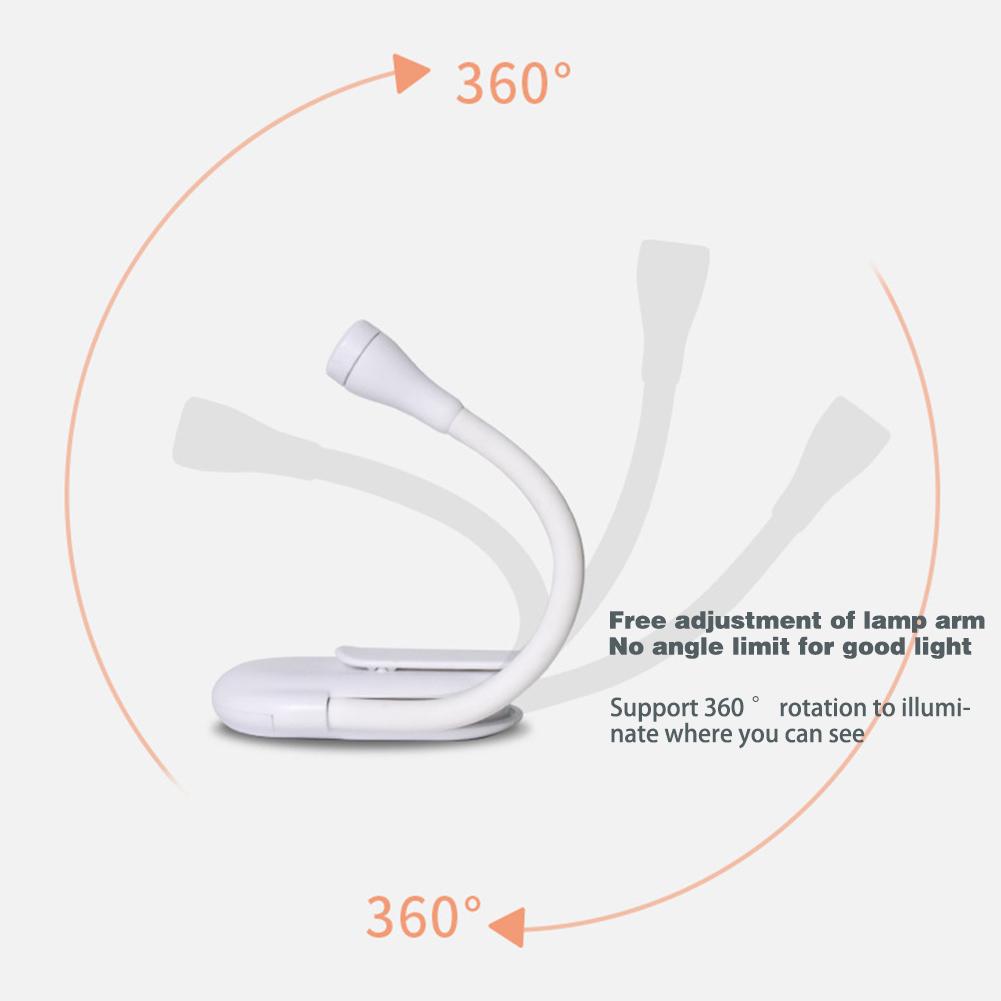 Mini Book Light LED Eye Protection Reading Night Light USB Charging Adjustable Clip-On Study Desk Lamp For Home Bedroom Study