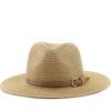New Look Khaki Fashion Casual Versatile Big Edge Flat Edge Top Hat Travel Beach Sun Protection Panama Sun Hat
