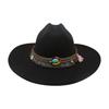 Dance French Flat-Brimmed Cowboy Hat Premium Ethnic Style Tourism Shade Stage Jazz Hat