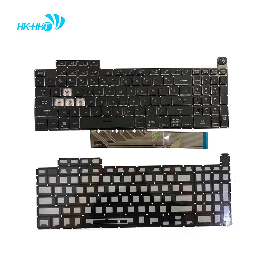 HK-HHT Laptop Us Colorful Backlit Keyboard for ASUS TUF Gaming FX507 FA507 FX507Z A15 F15 FX507ZC FX507ZE FX507ZC4 No&English чёрный