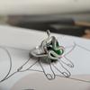 Silver Ring with Nano Emerald 5.15ct, Item Weight 5.57 G (2182498)