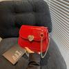 Love Hardware Decorative Lacquer New Retro Solid Color Casual Design Popular Shoulder Crossbody Small Square Bag