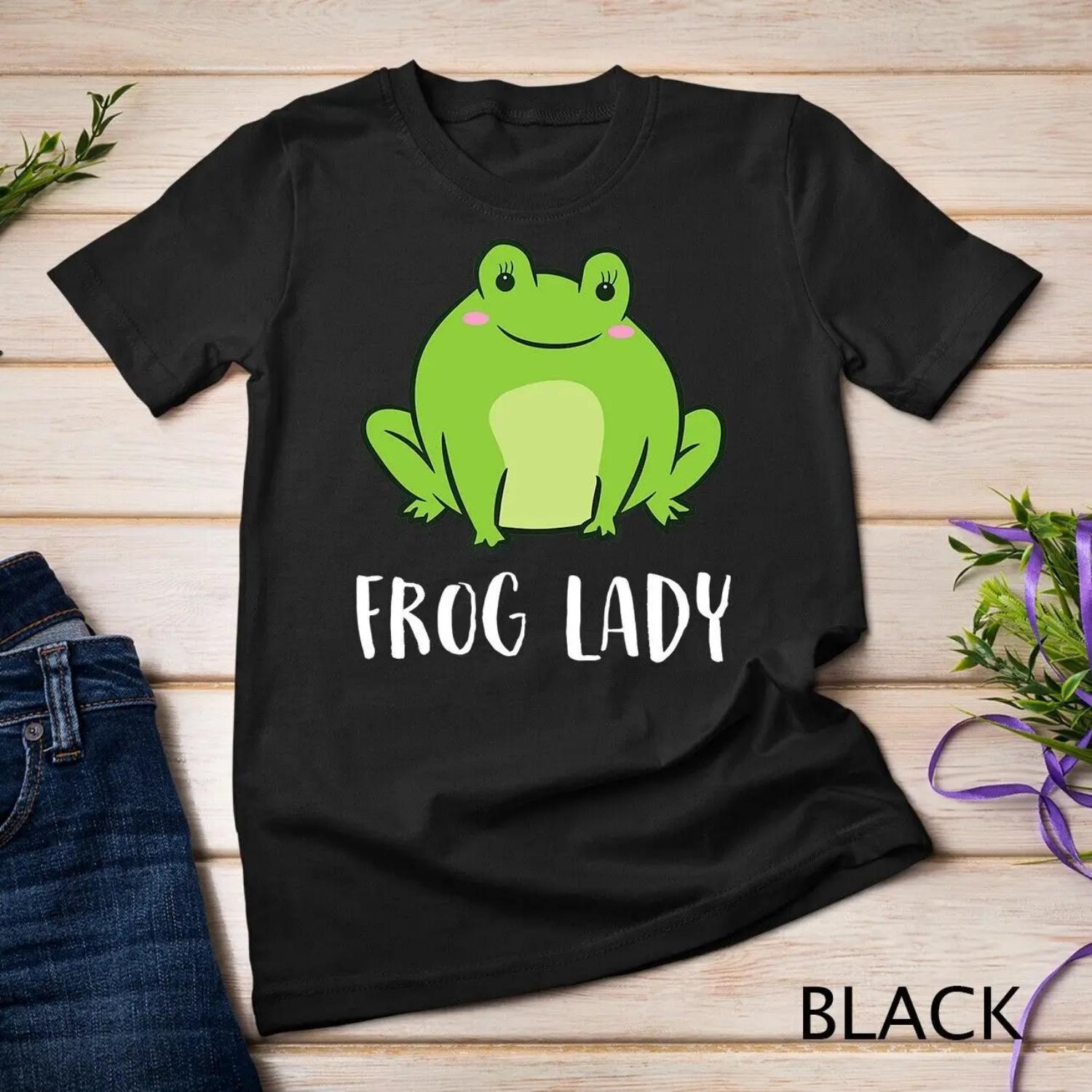 Cute Frog Lady Love Frogs Just a Girl Who Loves T shirt S