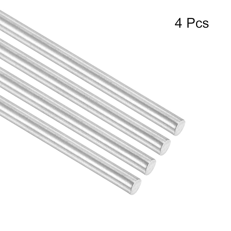 uxcell 304 Stainless Steel Round Bar 5mm x 80mm Stainless Steel Rod Solid Shaft Bar for DIY Crafts, Model Cars, Helicopters, Axle Bars, Airplanes (4
