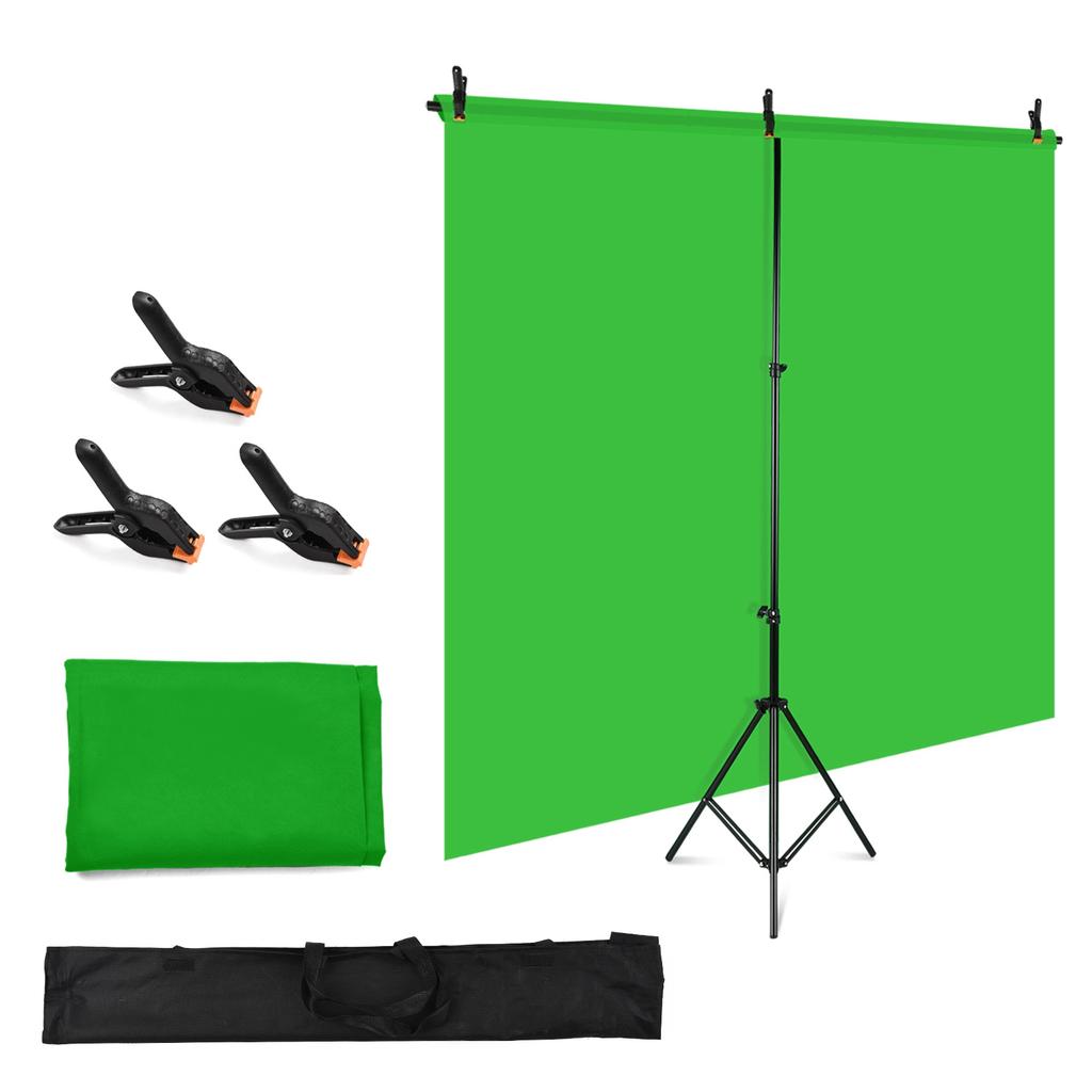Photography Backdrop Set Lightweight Multifunctional Professional Green Photo Background Cloth with Stand