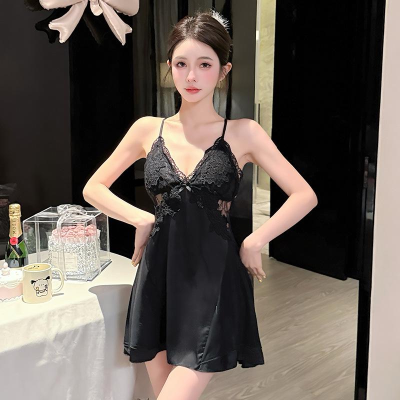 Ice Silk Women's Sexy Lace Camisole & Robe Set - Perfect Gift for Girlfriend - New Spring/Summer/Autumn Collection
