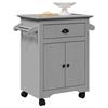 VidaXL Kitchen Trolley BODO Grey 72x45x80 Cm, Vegetable Trolley, Trolley, Service Trolley, Storage Trolley of 4016877