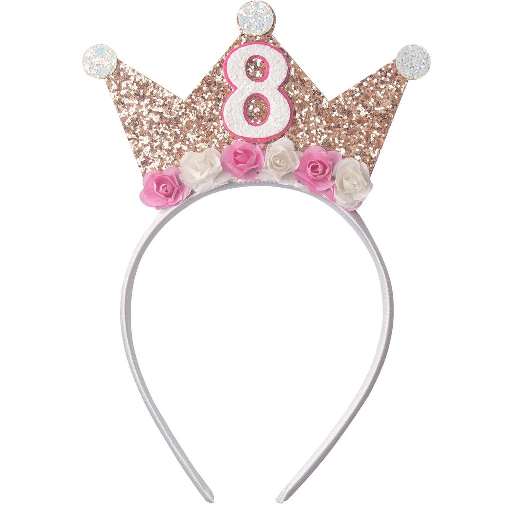 Children's Birthday Princess Crown Headband - Party Decoration Props for Girls