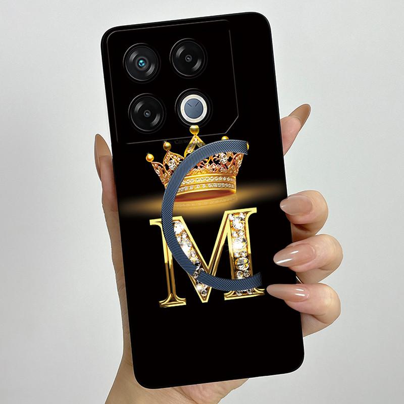 For Infinix GT 20 Pro Case Luxury Crown Letter Soft Silicone Back Cover For Infinix GT20 Pro GT20Pro Coque Infinix X6871 Fundas