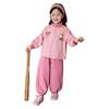 LUSON Girls' Retro Sweatshirt & Sport Pants Set