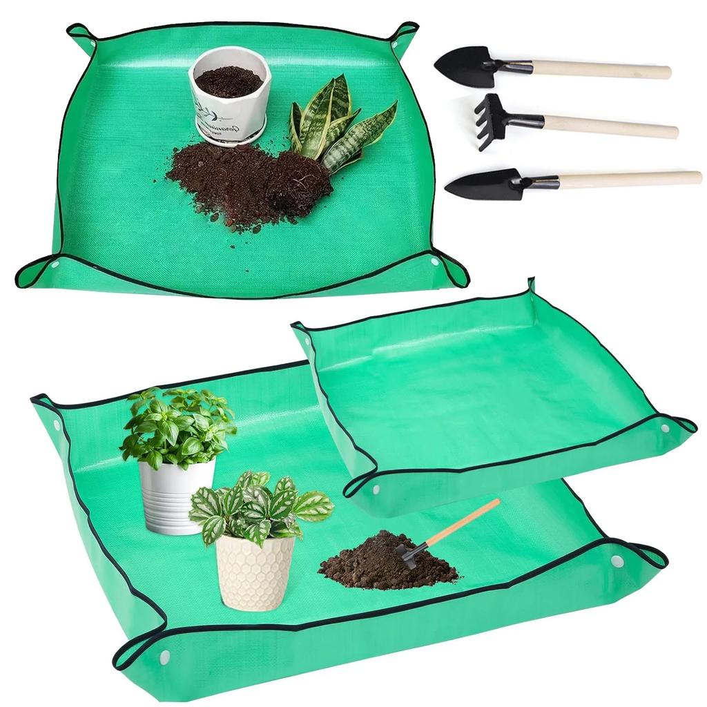 1pcs Planting Mat 50cm-100cm Gardening Potting Pad Foldable Garden Plant Flower Pot Transplanting Waterproof Mats