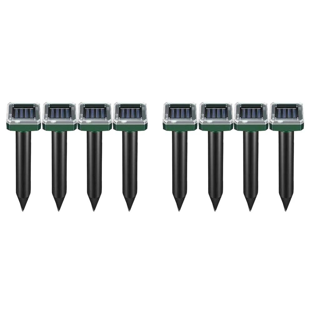 4-20Pcs Solar Mole Repeller Ultrasonic Animal Repellent Outdoor Garden Yard Bird Mouse Rodent Chaser Deterrent Pest Control Tool