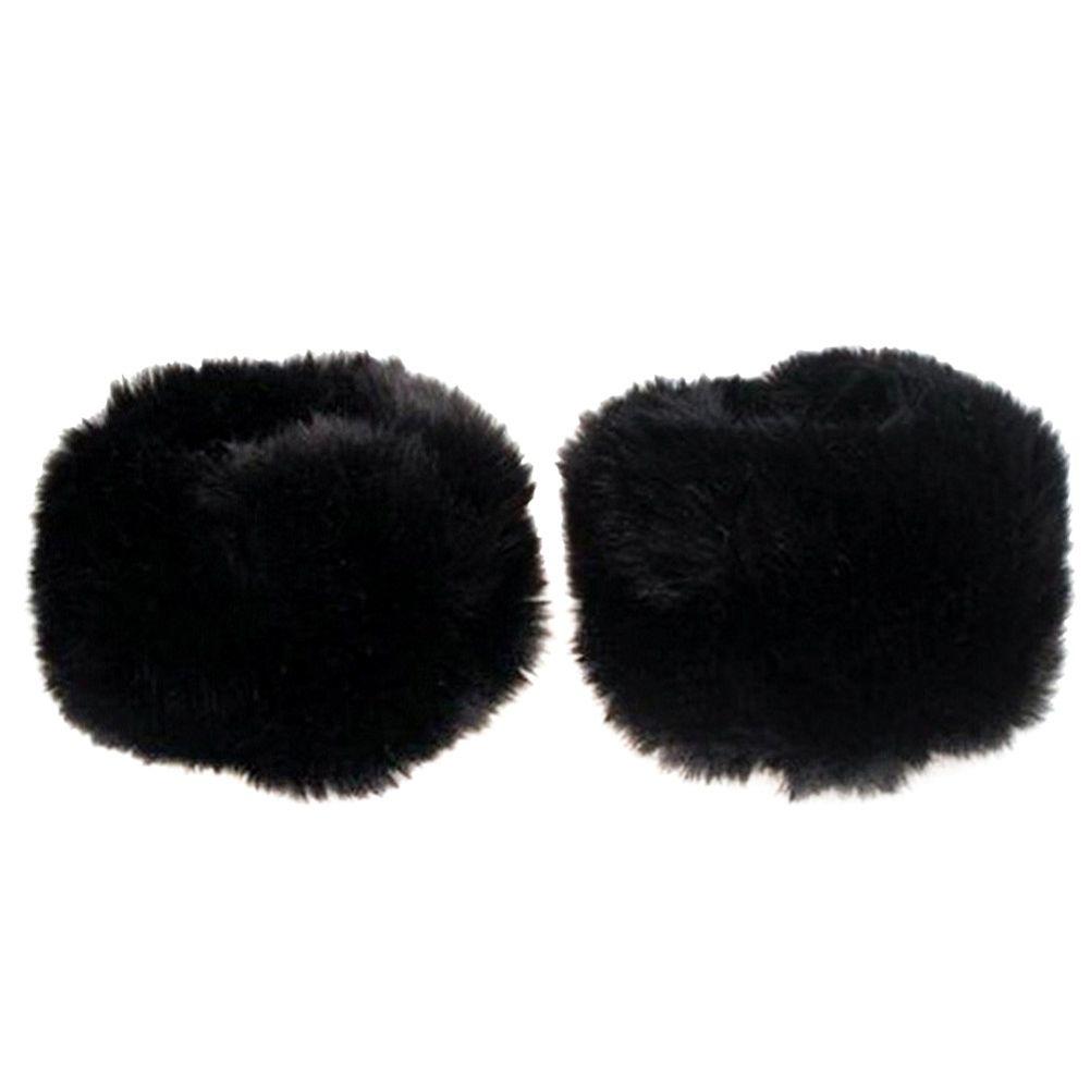 Windproof for Wool Coat & Jackets Clothing Accessories Furry Wrist Cuff Arm Warmer Warm Furry Wristbands Faux Fur Wrist Cuffs