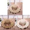 Summer Straw Hat With Flower Petals For Women Sun Protection And Breathability