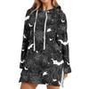 Women's Casual Long Sleeve Halloween Print Hoodie Pullover Top for Fall Festive Wear