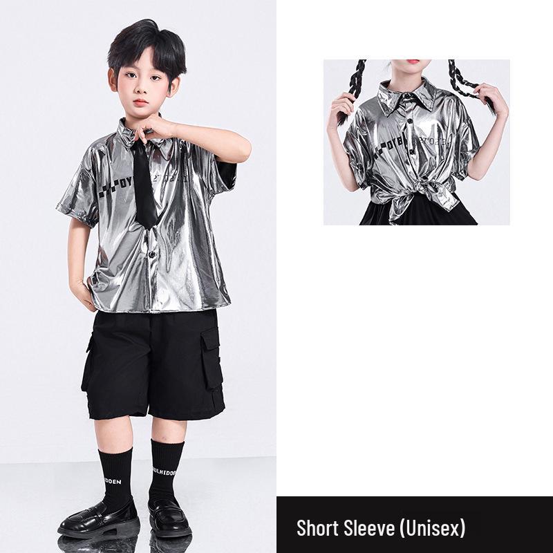 Children's Sci-Fi Performance Costumes: Sequined Outfits for Kindergarten and Primary School Events