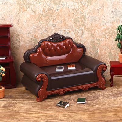 1:12 Puppenhaus Miniatur Sofa Modell im europäischen Stil Sofa Sessel Möbel Dekor Spielzeug Puppenhaus Zubehör