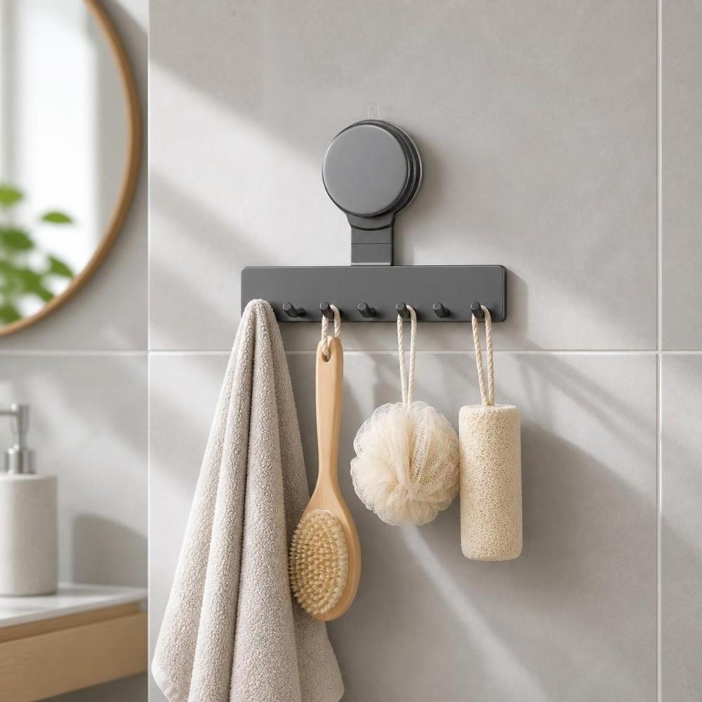 Punch-Free Suction Cup Hook Strong Load Bearing Storage Rack Light Luxury Wall Hook Cabinet