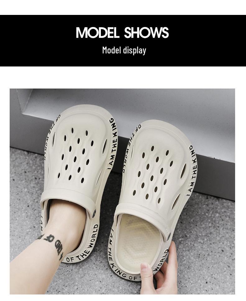 Chaussures de Jardin Noix de Coco à Bout Fermé pour Homme – Semelle Souple, Respirantes, Sandales et Pantoufles Tendance Tout-Allant pour la Plage.