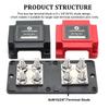 400A 48VDC Dual Modular Tinned Heavy Duty Copper Busbar M8/M10 Stud for Solar Power Distribution Fuse Components