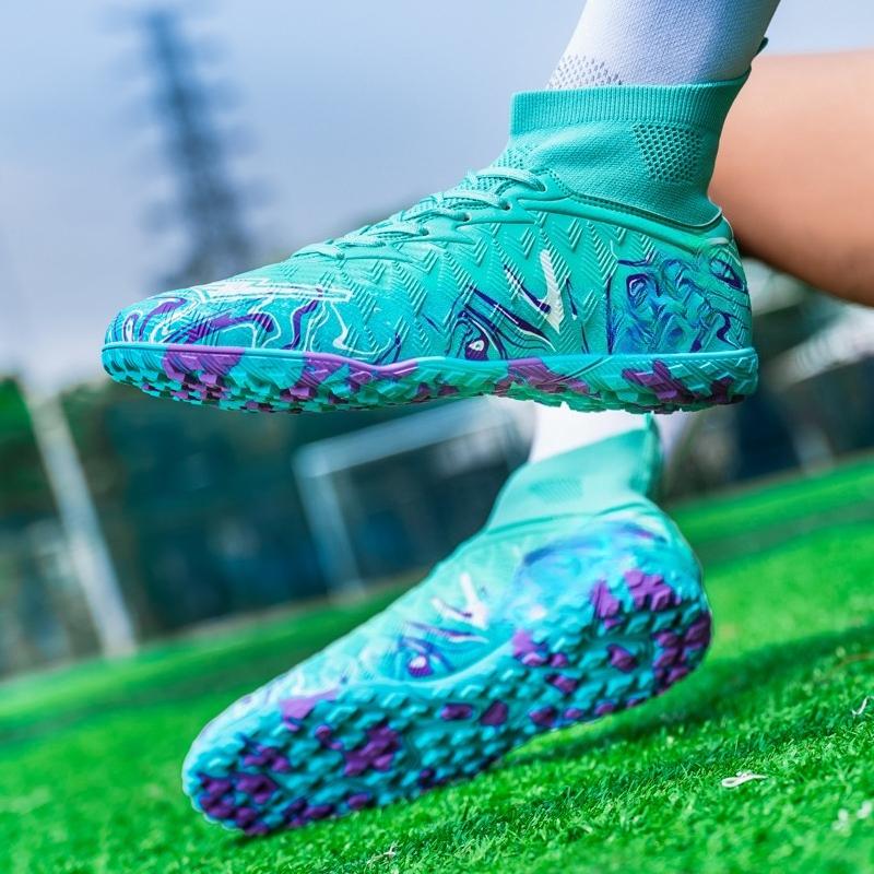 Size 34-46 Men/Women's Camouflage Football Boots Rubber Soft Sole Short Nail Artificial Turf Youth Children Football Shoes