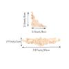 Ahvqevn 10pcs Wood Carving Wall Decor, Flower Wooden Applique Corner Ornaments for Furniture Door Cabinet Bed Home Decoration