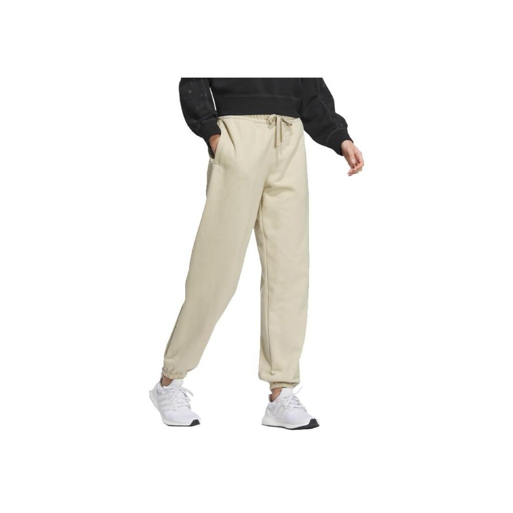 Adidas Sportswear Series Solid Color Casual Jogger Knit Pants Women Bottoms Beige IK3461