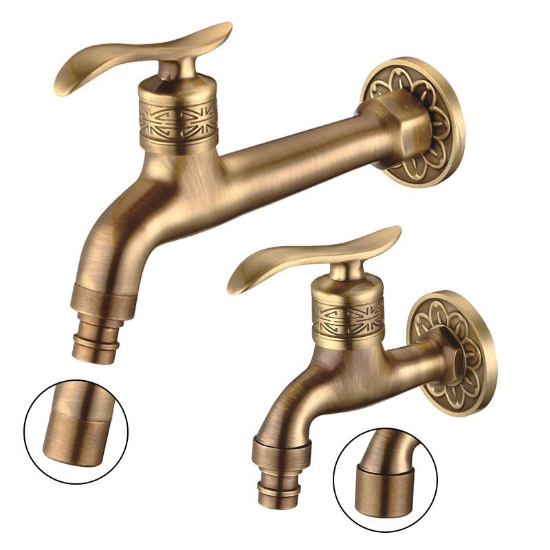 Baterii de grădină Bronz antic Mașină de spălat terasă Baterie cu dublă utilizare Mop Baterie de piscină Macara EL7772-1