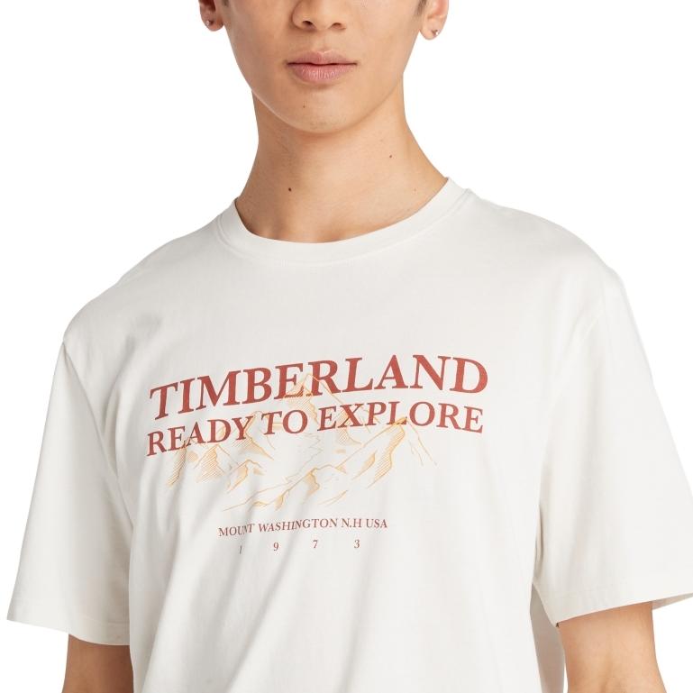 Timberland Af Tfo Ss Outdoor Graphic Casual Simple Short Sleeve T-Shirt Men Tops White A2K7P-CM9
