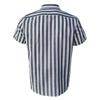 Men's Casual Striped Hawaiian Shirt - Short-Sleeved Summer Fashion