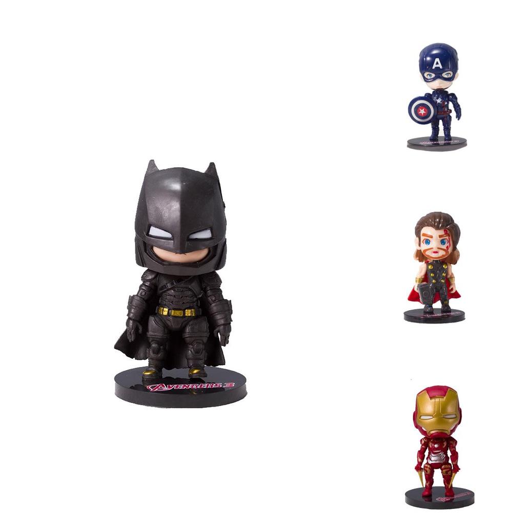 Avengers Birthday Cake Decoration Set Featuring Adorable Iron Man And Captain America Toys For Kids