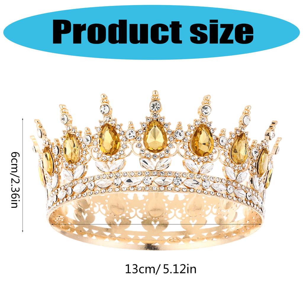 Women's Crown Adults Sparkling Headband Alloy Rhinestones Costume Hairpieces for Weddings Birthdays Proms and Pageants