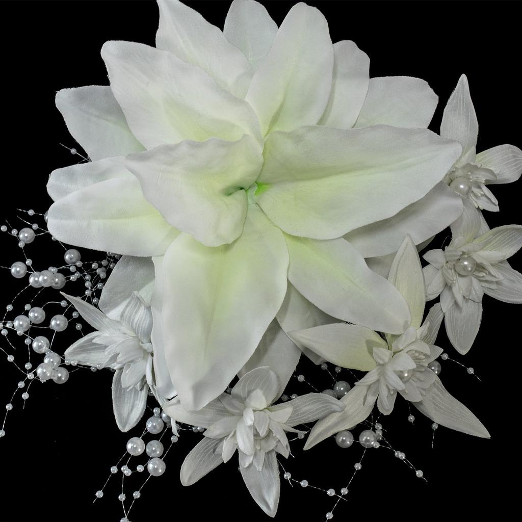 Kanza white hair accessories for and A luxurious and elegant addition to any A uniquely A set of hair accessories Store Large, elegant, coming-of-age