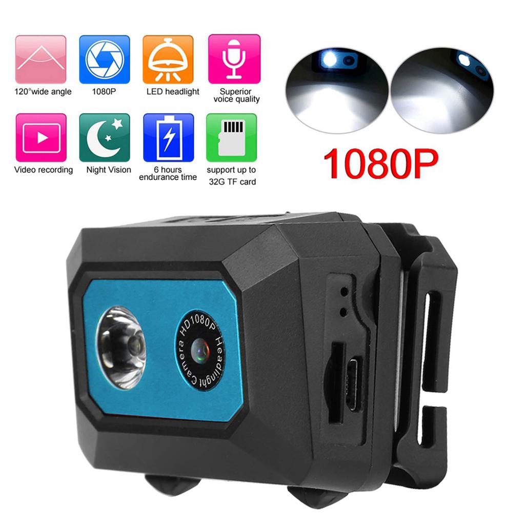 Super HD 1080P DV Sports Camera Head Mounted Action Video Camcorder DVR Recorder (Black Blue)