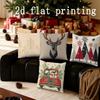Heimdeko Weihnachten Thema Hirsch & Baum Muster Kissen Muster Kissenbezug Geeignet für Sofa Schlafzimmer Auto Kissenbezug