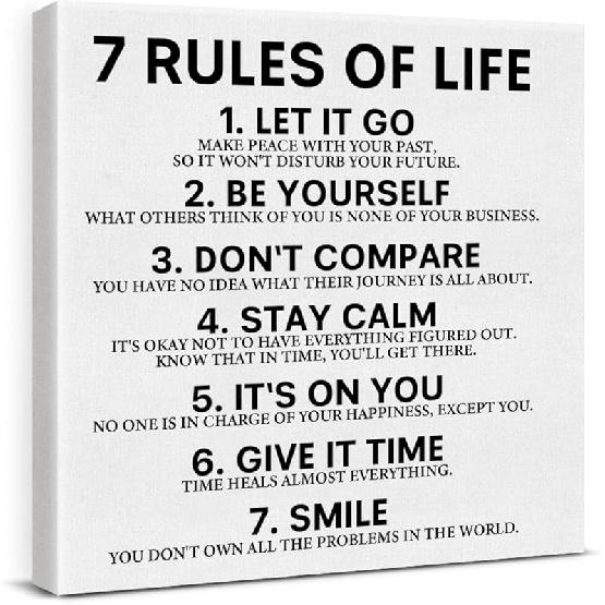 pirational Farmhouse Canvas Print Wall Art Decor One Small Positive Thought in the Morning Can Change Your Whole Day Sign Painting Plaque Rustic Home